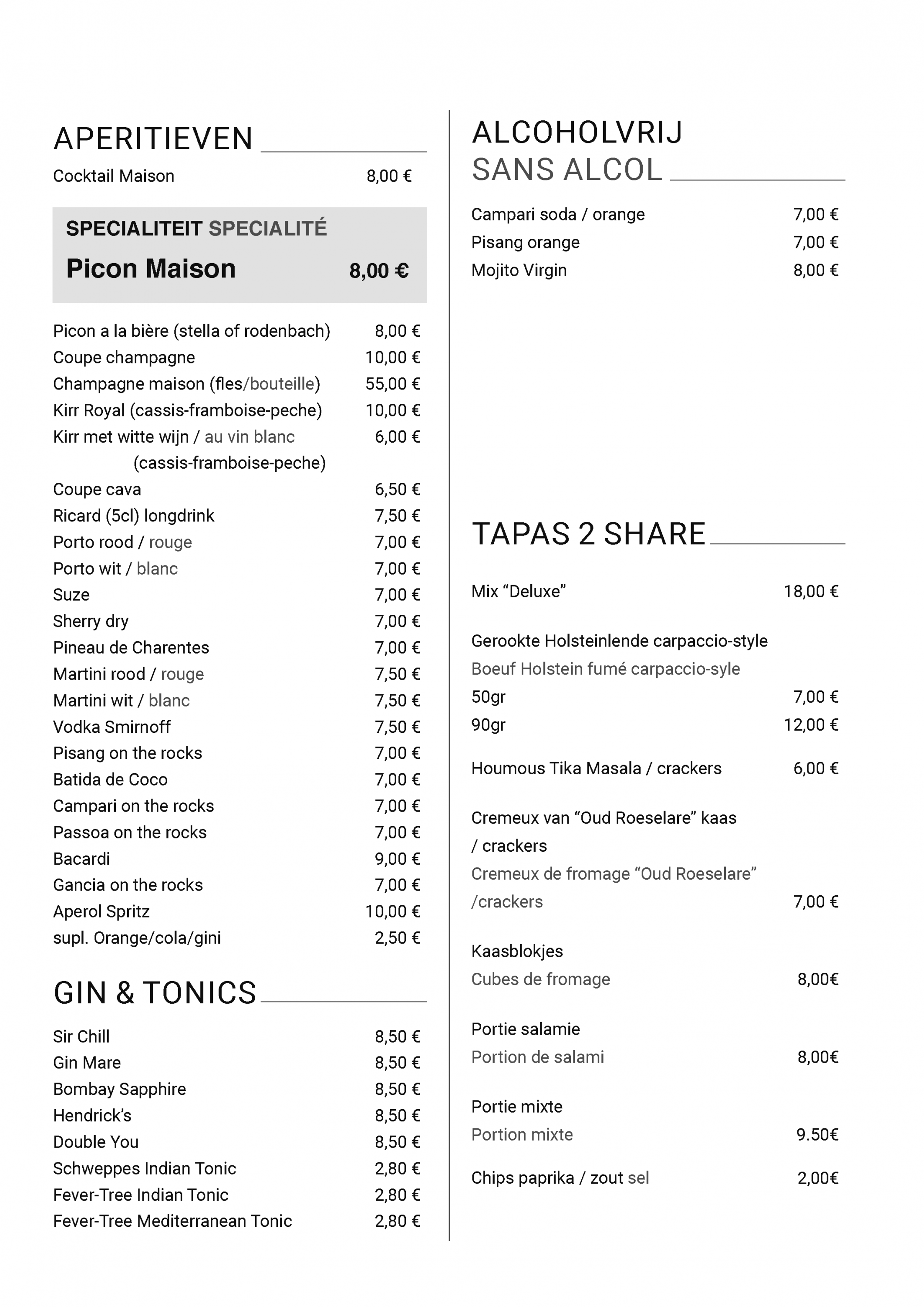 Aperitifs